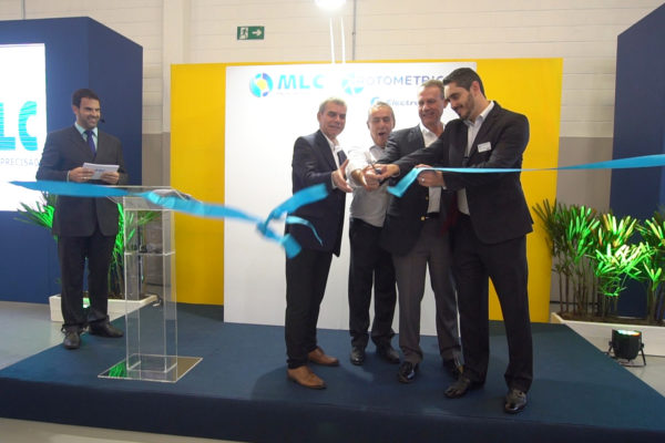 Ribbon cutting for grand opening of the new RotoMetrics / MLC flexible die plant in São Paulo, Brazil.